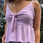 PacSun  LA Hearts Tie Front Dotted Flowy Cami Blouse in Pink Size S Photo 0