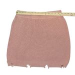 Mable Julia Distressed Raw Hem Knit Sweater Mini Skirt in Salmon Size Medium Pink Photo 8