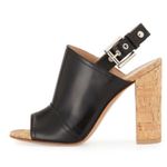Gianvito Rossi 
Slingback Leather & Cork Mule, Black Photo 1