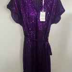 NWT JASAMBAC Women’s Purple Short Sequence Formal dress Sz XL Photo 0