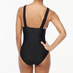 J.Crew J.‎ Crew Black Ruched V Neck Small One Piece Swimsuit NWT Vacation Beach Photo 1