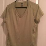 Athletic Works  Women's Short Sleeve T-Shirt V-Neck Shirt Size XL 16-18 Green Photo 0