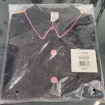 Mary Kay Designed Exclusively Black Pink Trim Button Up Shirt Top XS Photo 0