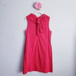 Anthropologie 1901 High Neck Big Bow Sleeveless Red Shift Dress Photo 4