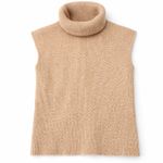 ✨Lilla P Merino Wool Blend Turtle Neck Sweater Vest Size XS Tan Photo 1