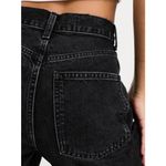 ASOS High Rise Rigid Straight Leg Jeans Pants Washed Black Denim GUC Size 26 Photo 3