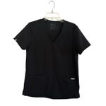 FIGS  Casma Pocket Scrub Top Black Large V-Neck Technical Collection Women's Sm Photo 1