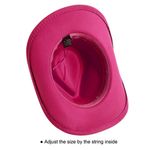 Pink Western Cowboy, Cowgirl Hat, Bead‎ Tassle Strap, Men Women Retro Wide Brim Photo 2