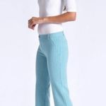 Betabrand  Teal And White Stripe Dress Yoga Pants Size Large Petite Photo 3