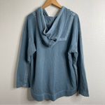 Wrap London Quarter Zip Pullover Blue Hoodie Organic Cotton Size 10 Photo 3