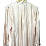 Vintage Pink Satin Long Nightgown Modest Sleepware Embroidered Pockets u Size L Photo 4