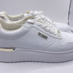 Guess Women's Casual Sneakers Shoes Size 9 White/Gold/Metallic Silver Photo 0