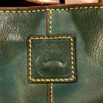 Dooney & Bourke DOONEY BOURKE Teal Leather Top Handle Adjustable Shoulder Strap Oversized Tote Photo 1