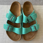 Birkenstock NEW Arizona Sandals Size 41 Wide Width Aqua Teal Blue Photo 0