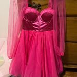 Hot Pink Long sleeve Dress Size XS Photo 0