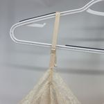 Vintage slip dress adjustable straps pink peach lace pleated details 50s cottage Photo 3