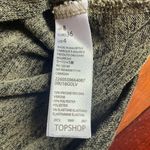 Topshop  Olive Green Space Dye Pullover Sweater Oversized Viscose Stretchy Tunic Photo 4