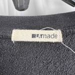 LA Made Black Short Sleeve Crew Neck Sweatshirt Dress With Pockets Knee Length Photo 6