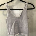 Buckle Grey Ribbed Basic Tank  Photo 0