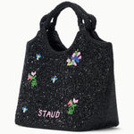 STAUD black beaded handbag Photo 0