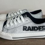 FOCO Las Vegas Raiders Glitter Low Top Women's Shoe Size 9 #B1631 Silver Photo 7