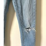 Levi's Wedgie Skinny Distressed Raw Hem Denim Jeans Blue Size 25 Photo 2