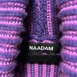 NAADAM Purple Two Tone Turtleneck High/Low Sweater, Wool/Cashmere Blend, Size S Photo 6