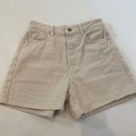 ZARA  Cream Button Fly High Rise Denim Jean Shorts Sz 6 Casual Summer Women’s Photo 0
