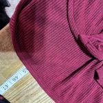 Coin 1804 Lagenlook ribbed Sleeveless Button High Lo Hem Cardigan Maroon Size XS Red Photo 10