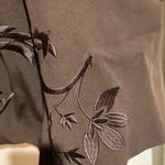 Peter Nygard  Brown‎ Floral Embroidered Blazer Photo 3