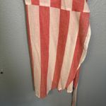 Marine layer  Womens Frances Wrap Mini Dress Red White Stripe‎ Size Small Linen Photo 5