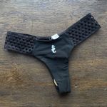 Sunny Co Clothing NEW  Miranda Cheeky Swim Bikini Bottoms Black Small Photo 1