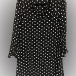 J.Crew  Black Label Collction Silk Dress White Star on Black Pattern Size 2 Photo 0