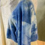 SheIn  Blue Tie-Dye Long Sleeve with Yellow Smile Graphic Photo 4