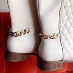 White Cream Tall Fashion Boots Size 8.5 Tan Photo 1