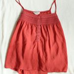 Vintage Red Sleeveless Top with Lace Detail Photo 0