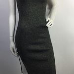 Metallic Cutout Side Slit Dress M Size M Photo 10