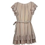 Rebecca Taylor  Ruffled belted cotton mini dress 6 S M Photo 5