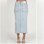 Meshki Light Wash Maxi Denim Skirt Size S Photo 2