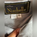Nina  Nischelle Stunning Shimmering Silver Dress SZ 10 Photo 8