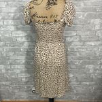 Gap  Smocked Mini Dress in Brown cheetah print Photo 3