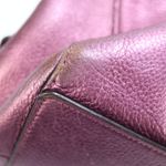 Coach  Hallie Pebble Leather Shoulder Bag Metallic Berry F80271 Hobo Redefined Photo 12