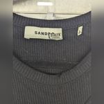 Sandro RTR sz 38 US 6 Dual-Material Midi Dress black silky sweater cut out Photo 3