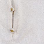St. John  Sport • Mock Neck Henley Pullover beige sweater knit gold buttons Photo 4