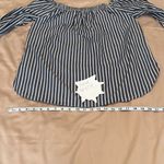 Active USA Â sz M grey & white stripped cuffedâsleeve on off shoulder blouseâEUC Photo 11