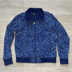 Athleta  Jacket Womens M Brooklyn Bomber Jacket II Blue‎ Camo Full Zip Photo 0