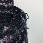 Vintage Icelandic Design Velvet Chenille Zip Up Cardigan Sweater Nordic Womens L Black Size L Photo 8