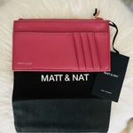 Matt & Nat Loom Vegan Leather Wallet, Clutch. Zip Top, Purple/Pink, Mauve NWT Purple Photo 0