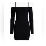 Good American Virgo Cold Shoulder Sweater Dress Photo 4