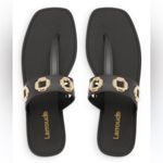 Larroude Milan Grommet Sandals Black 10/11 Photo 4